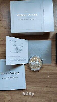 The Royal Mint 2017 Limited Edition Platinum Wedding £5 Solid Silver Proof Coin