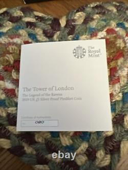 The Tower Of London The Legend Of The Ravens 2019 UK £5 Silver Proof Piedfort