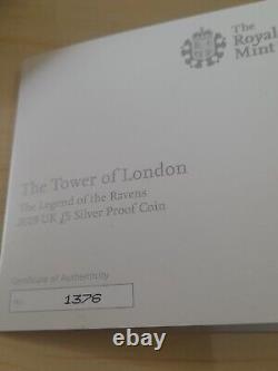 The Tower of London Coin Collection Legend of Ravens 2019 UK £5 Silver Proof