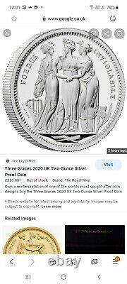 Three Graces 2020 UK Two-Ounce Silver Proof Coin Pre order