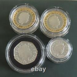 UK 2005 SILVER PROOF PIEDFORT 4 COIN COLLECTION complete