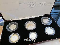 UK 2006 SILVER PROOF PIEDFORT 6 COIN COLLECTION boxed/coa
