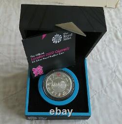 UK 2012 LONDON OLYMPIC GAMES PIEDFORT £5 SILVER PROOF boxed/coa