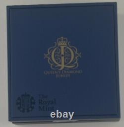 UK 2012 QEII DIAMOND JUBILEE £5 SILVER PROOF CROWN boxed/coa/outer