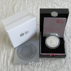 UK 2013 CHRISTENING OF PRINCE GEORGE £5 PIEDFORT SILVER PROOF CROWN complete