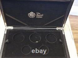 UK 2015 SILVER PROOF COMMEMORATIVE 5 COIN SET complete
