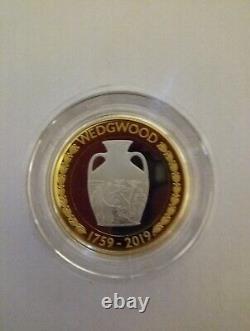 UK 2019 Wedgwood £2 Silver Proof Piedfort Coin