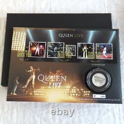 UK 2020 QUEEN. 999 SILVER PROOF £1 coin cover