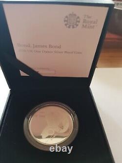 UK 2020 Royal Mint 007 Bond, James Bond Silver Proof 1 Oz £2 coin