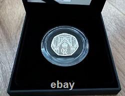 UK 2023 King Charles III Coronation Silver Proof 50p Coin with Royal Mint COA