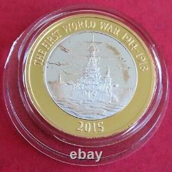 Uk 2015 Royal Navy Centenary Of Wwi Piedfort £2 Silver Proof